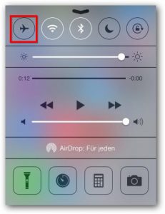 iOS7 Kontrollzentrum